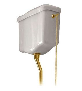 Механизм слива Kerasan 754591 для высокого сливного бачка белый золото